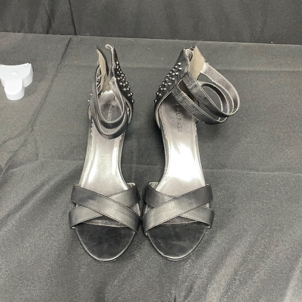Rampage black leather heels (2686)